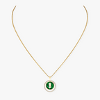 [Luxe Jewellery] LUCKY MOVE 1 DIAMOND MALACHITE GOLD DIAMOND NECKLACE