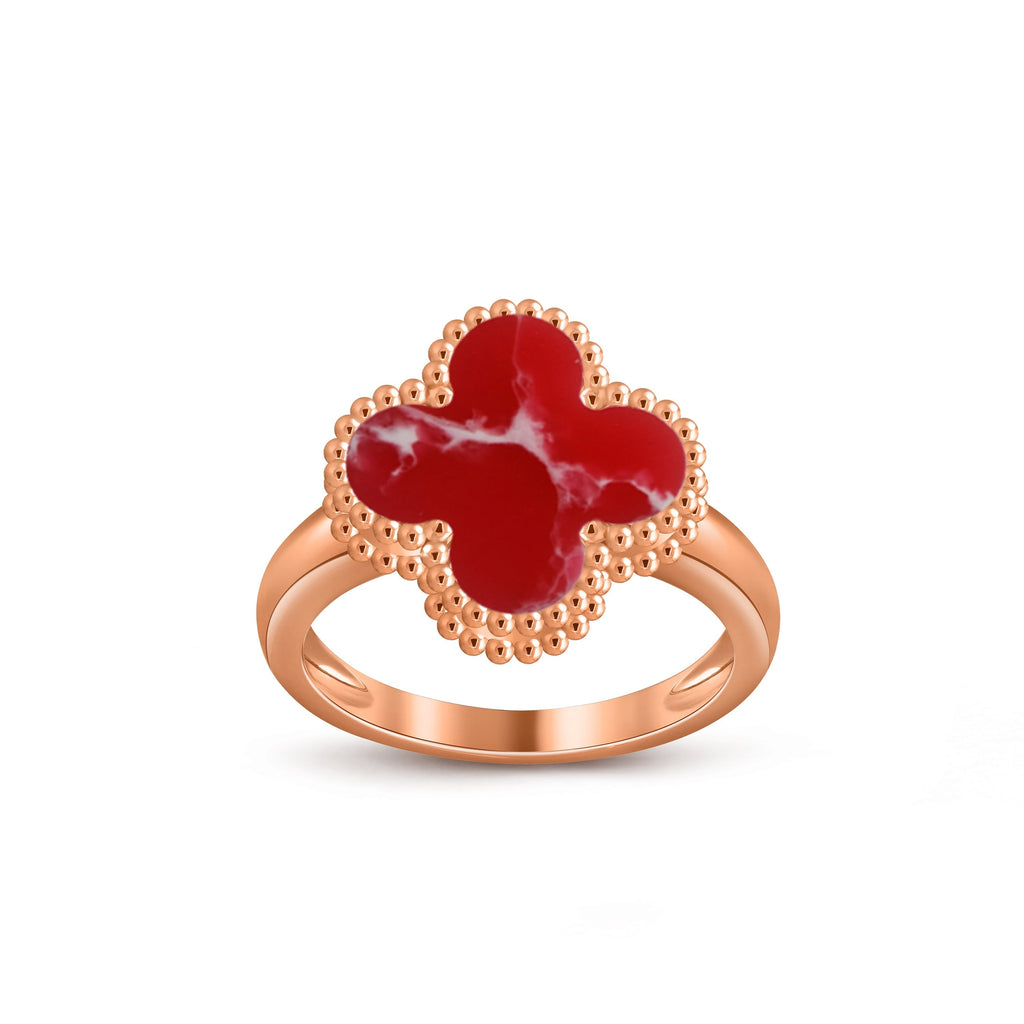 [LUXE JEWELRY]CLOVER RING ROSE GOLD COLLECTION