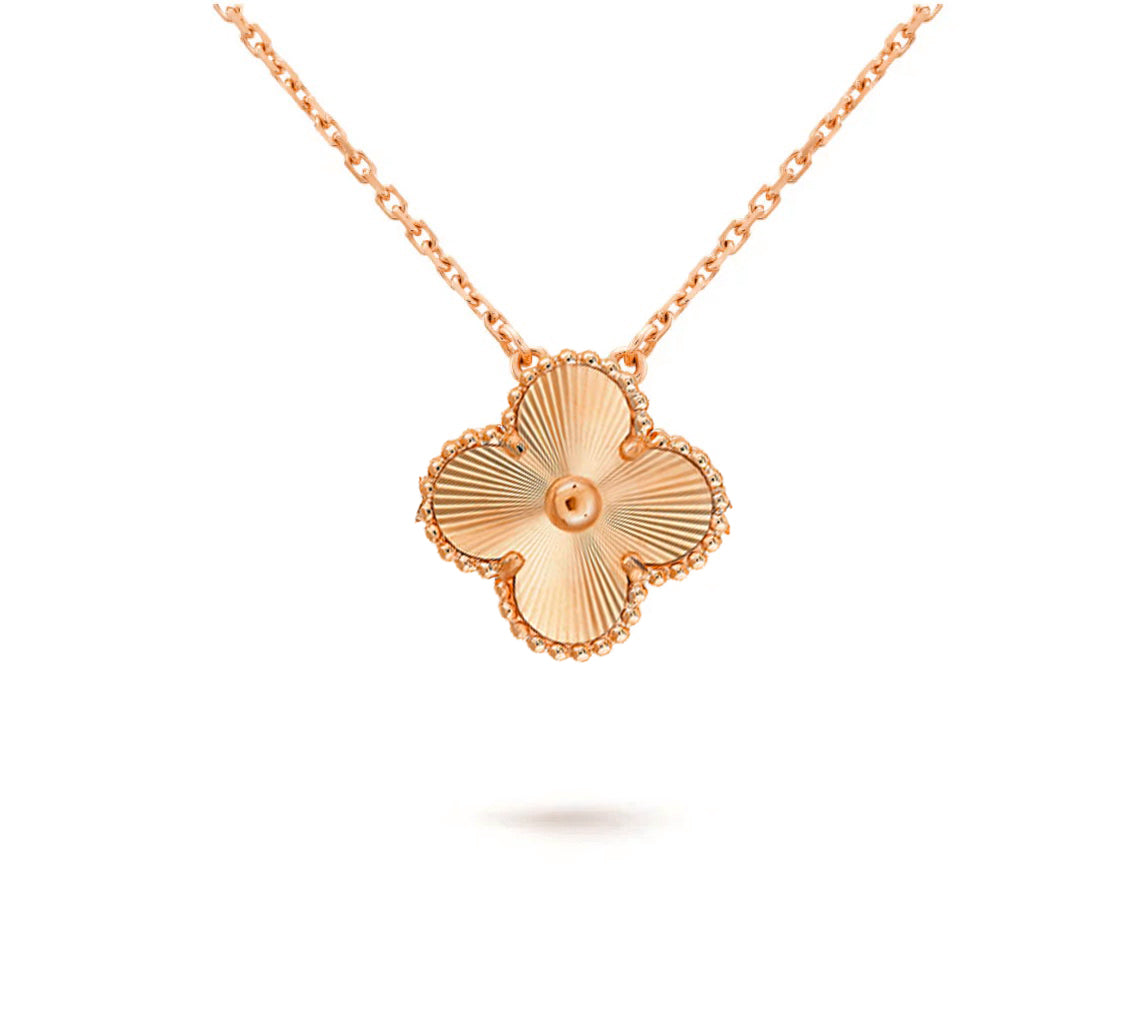 [LUXE JEWELRY]CLOVER 15MM SINGLE FLOWER NECKLACE COLLECTION