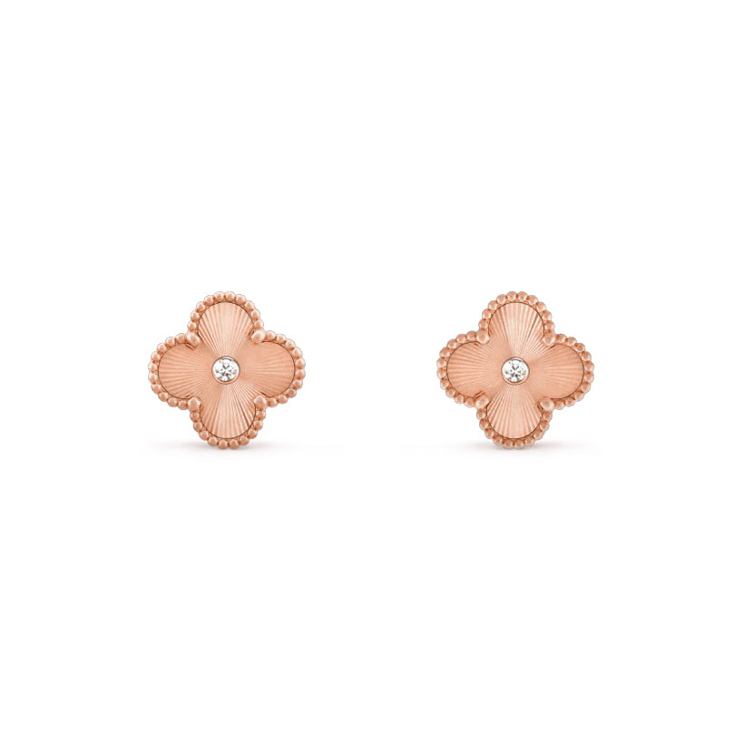 [LUXE JEWELRY]CLOVER  15MM DIAMOND EARRINGS COLLECTION