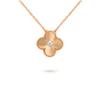 [LUXE JEWELRY]CLOVER 15MM DIAMOND SINGLE FLOWER NECKLACE COLLECTION