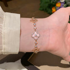[LUXE JEWELRY]CLOVER 5 MOTIF PINK BLUE RED WHITE BRACELET