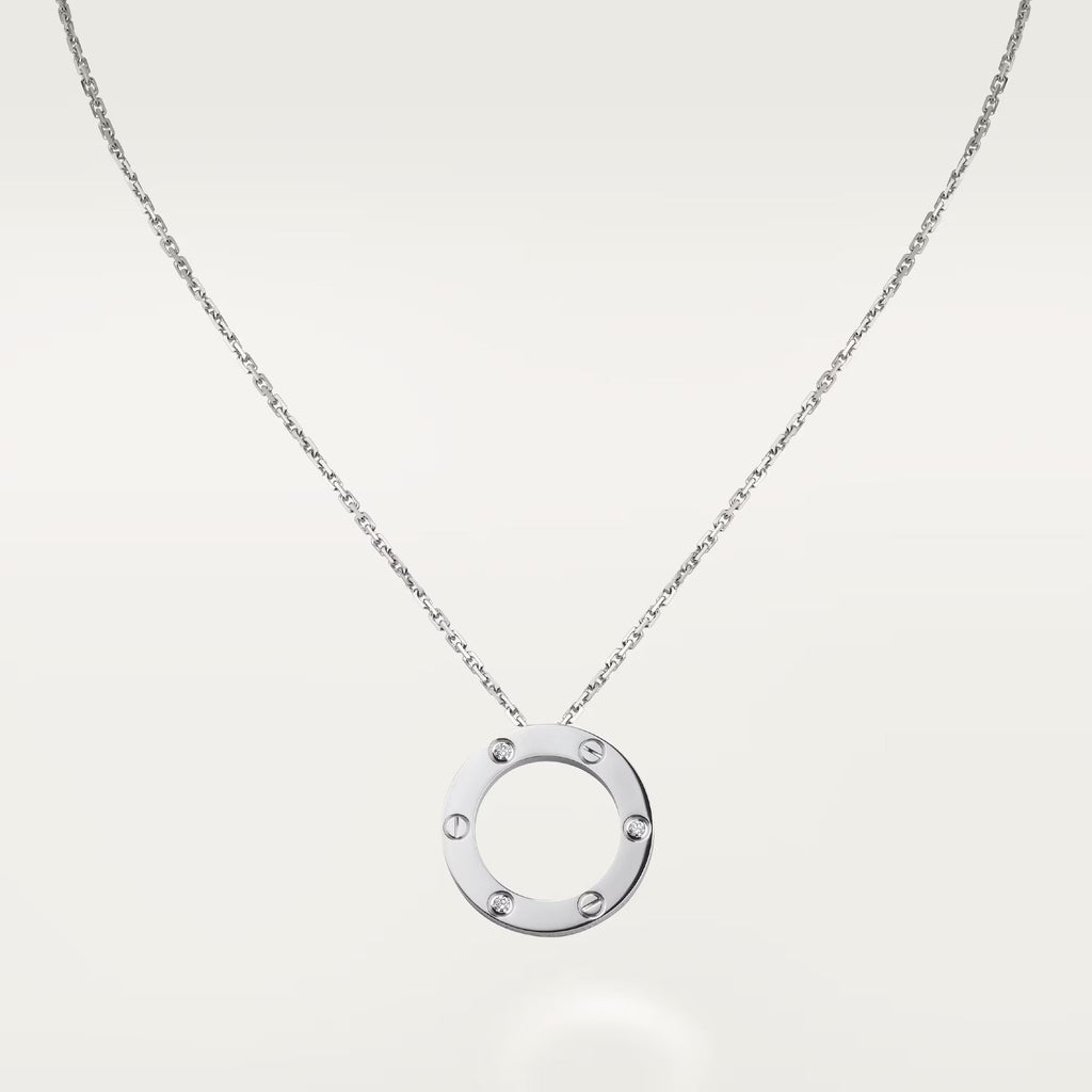 [LUXE JEWELRY] LOVE NECKLACE 16MM 3 DIAMONDS