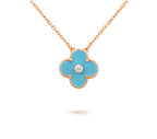 [LUXE JEWELRY]CLOVER 15MM DIAMOND SINGLE FLOWER NECKLACE COLLECTION