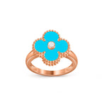 [LUXE JEWELRY]CLOVER DIAMOND RING ROSE GOLD COLLECTION