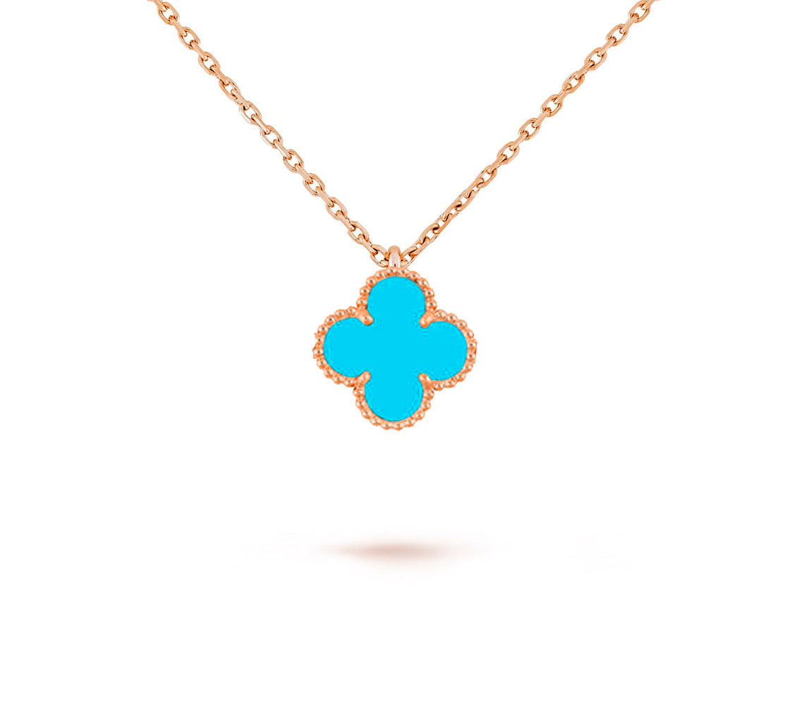 [LUXE JEWELRY]CLOVER MINI 9.5MM CARNELIANS NECKLACE COLLECTION