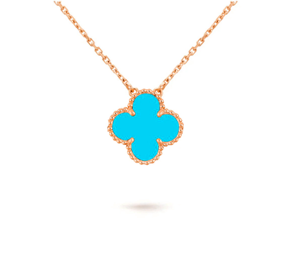 [LUXE JEWELRY]CLOVER 15MM SINGLE FLOWER NECKLACE COLLECTION