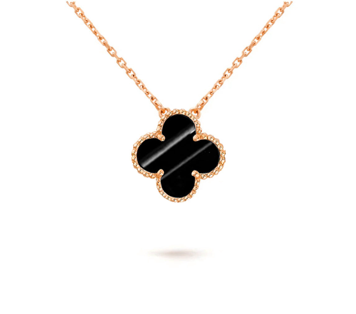 [LUXE JEWELRY]CLOVER 15MM SINGLE FLOWER NECKLACE COLLECTION