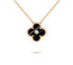 [LUXE JEWELRY]CLOVER 15MM DIAMOND SINGLE FLOWER NECKLACE COLLECTION