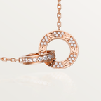 [LUXE JEWELRY] LOVE  FULL DIAMOND PENDANT NECKLACE