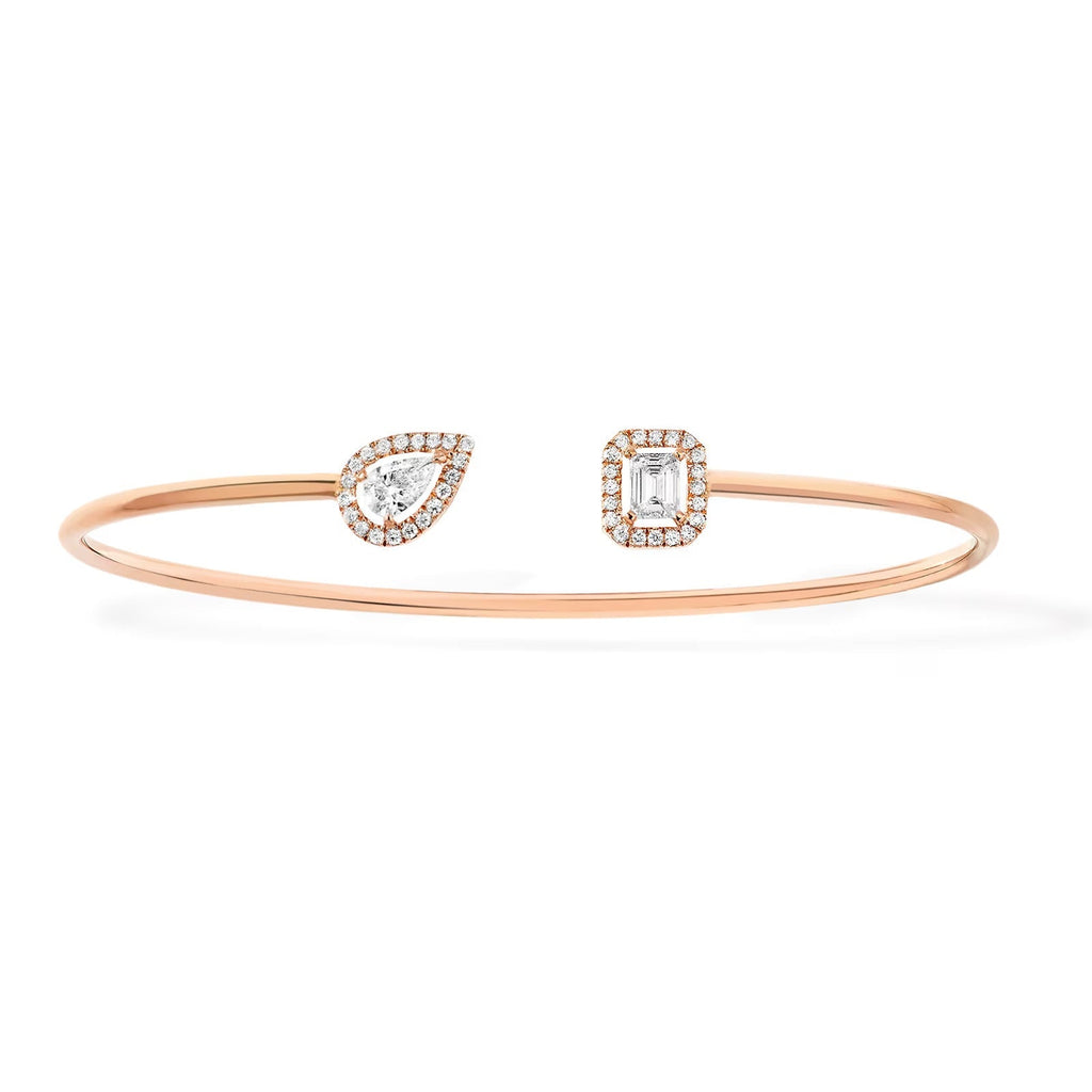 [Luxe Jewellery] JONC FLEX MY TWIN TOI & MOI SILVER DIAMOND BRACELET