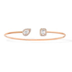 [Luxe Jewellery] JONC FLEX MY TWIN TOI & MOI SILVER DIAMOND BRACELET
