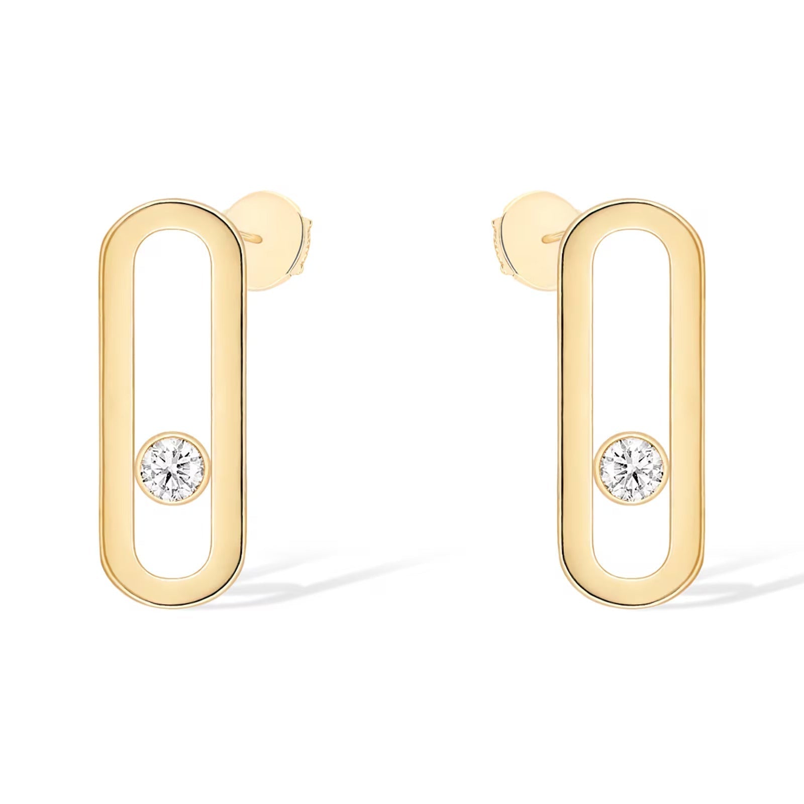 [Luxe Jewellery] MOVE UNO SMALL 1 DIAMOND EARRINGS