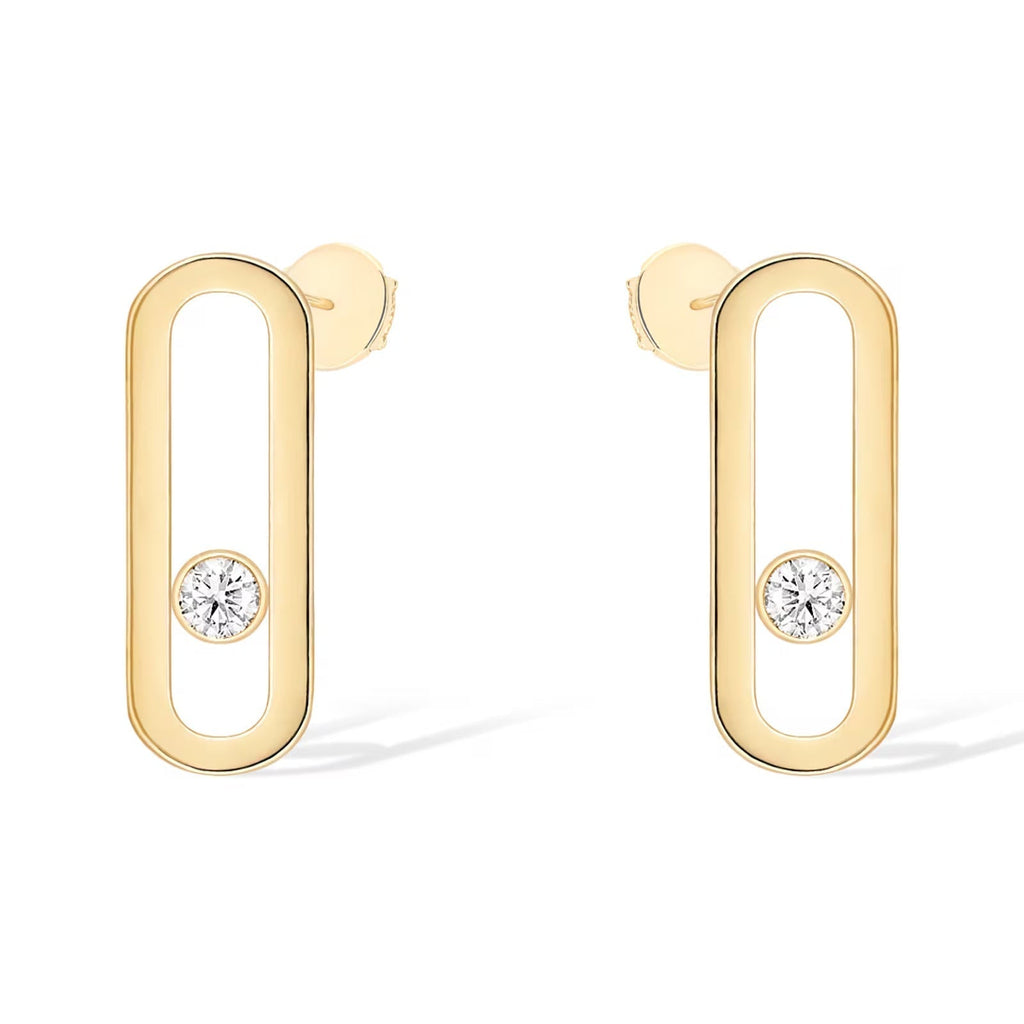 [LUXE JEWELRY]MOVE UNO SMALL 1 DIAMOND EARRINGS