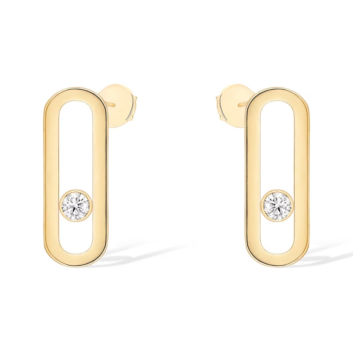 [LUXE JEWELRY]MOVE UNO SMALL 1 DIAMOND EARRINGS