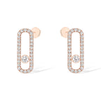 [Luxe Jewellery] MOVE UNO STUD DIAMOND PAVED EARRINGS