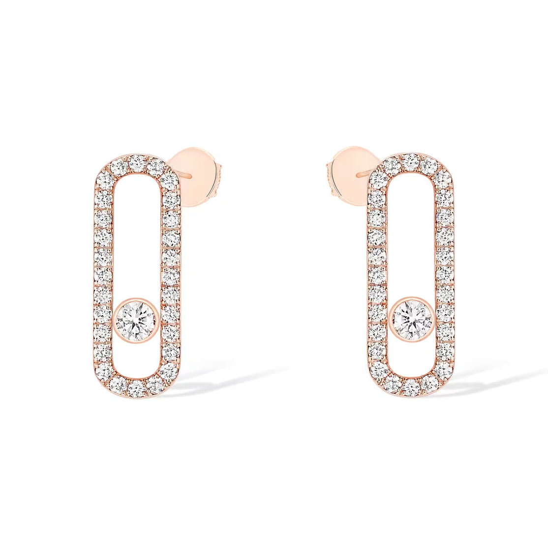 [Luxe Jewellery] MOVE UNO STUD DIAMOND PAVED EARRINGS