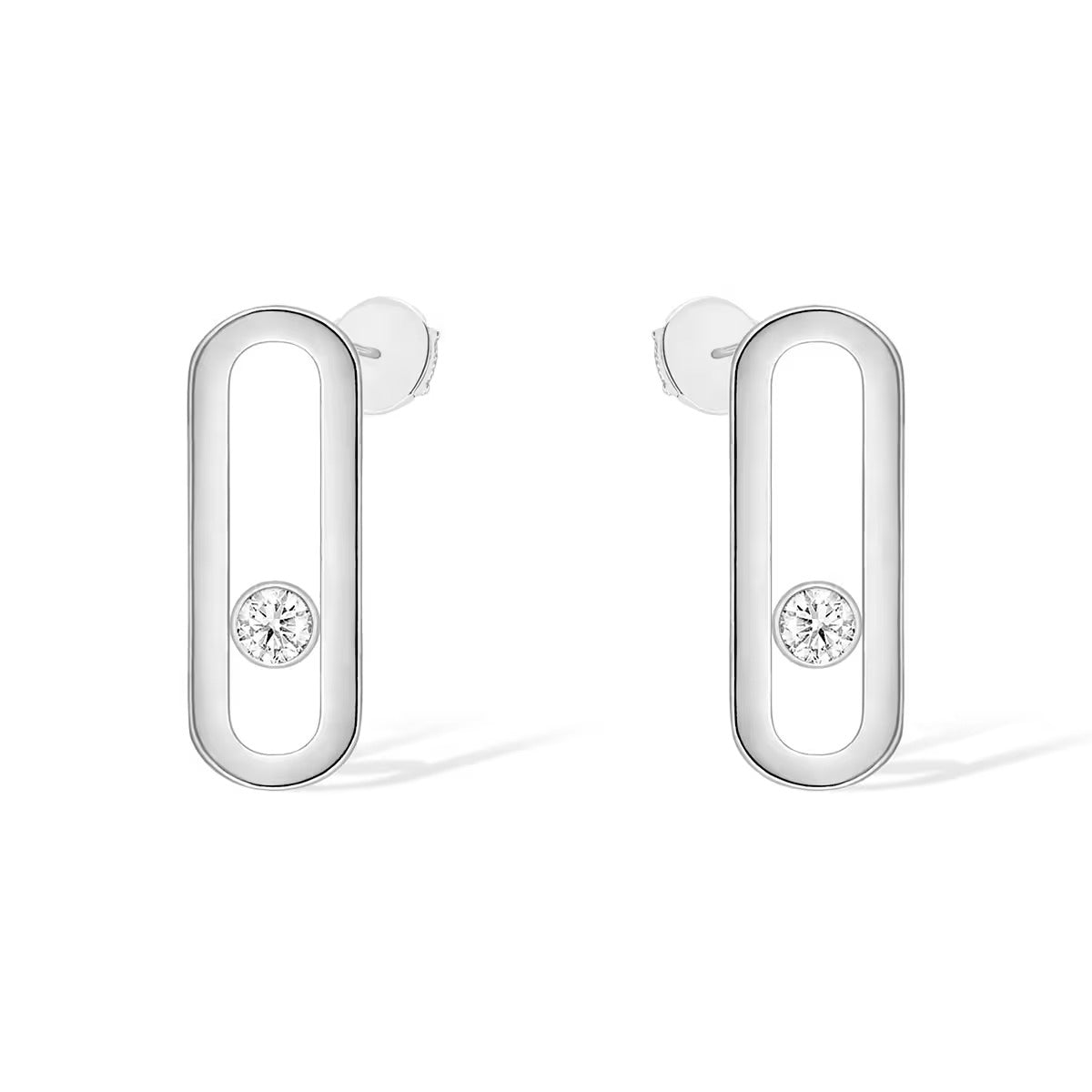 [Luxe Jewellery] MOVE UNO SMALL 1 DIAMOND EARRINGS