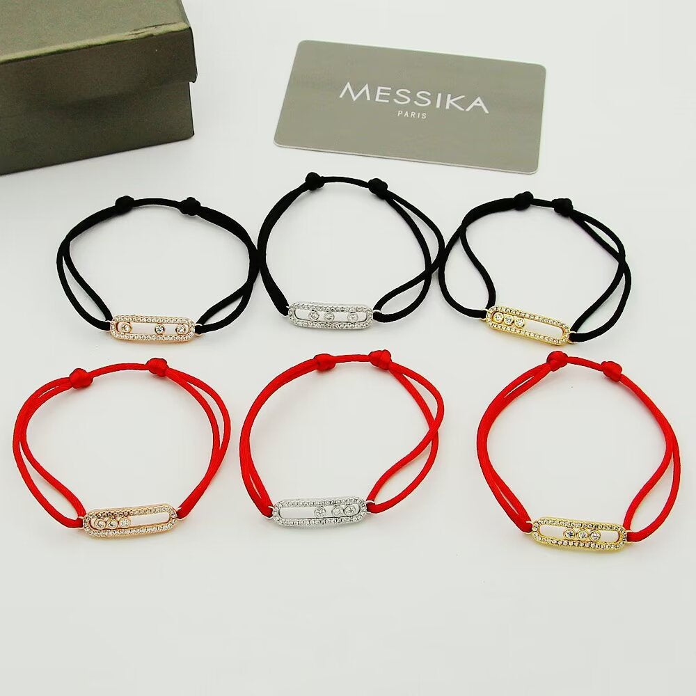 [LUXE JEWELRY]Messika Care(s) pink cord pavé bracelet