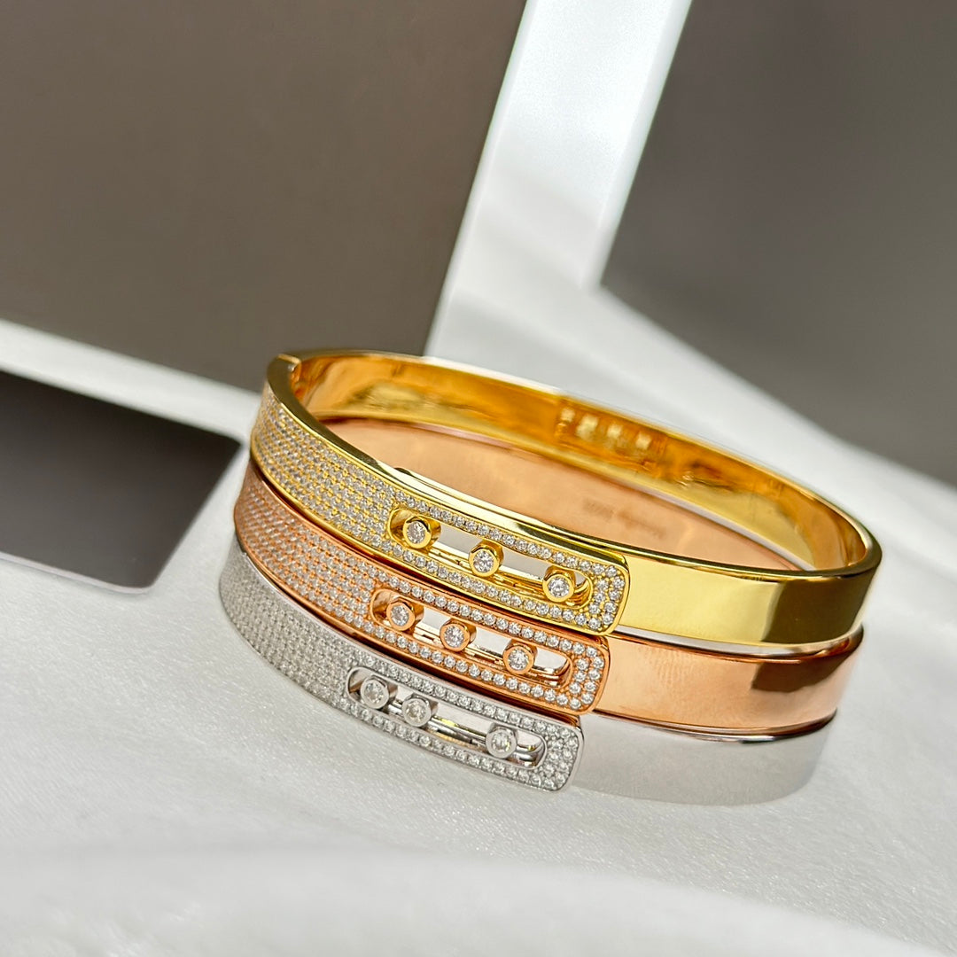 [LUXE JEWELRY]Move Noa Rose Gold Pavé Diamond Bangle Bracelet