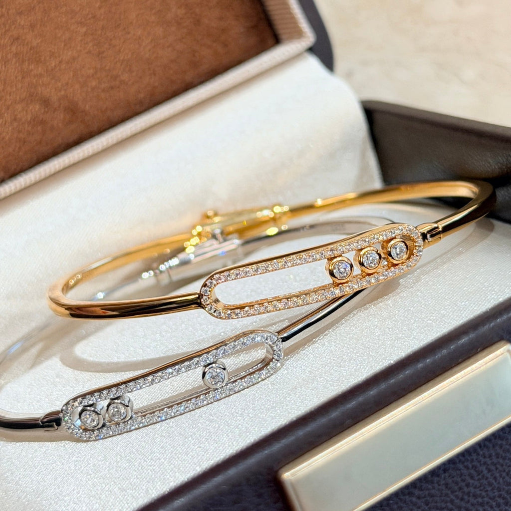 [Luxe Jewellery] Move Pavé Diamond Bangle Bracelet M