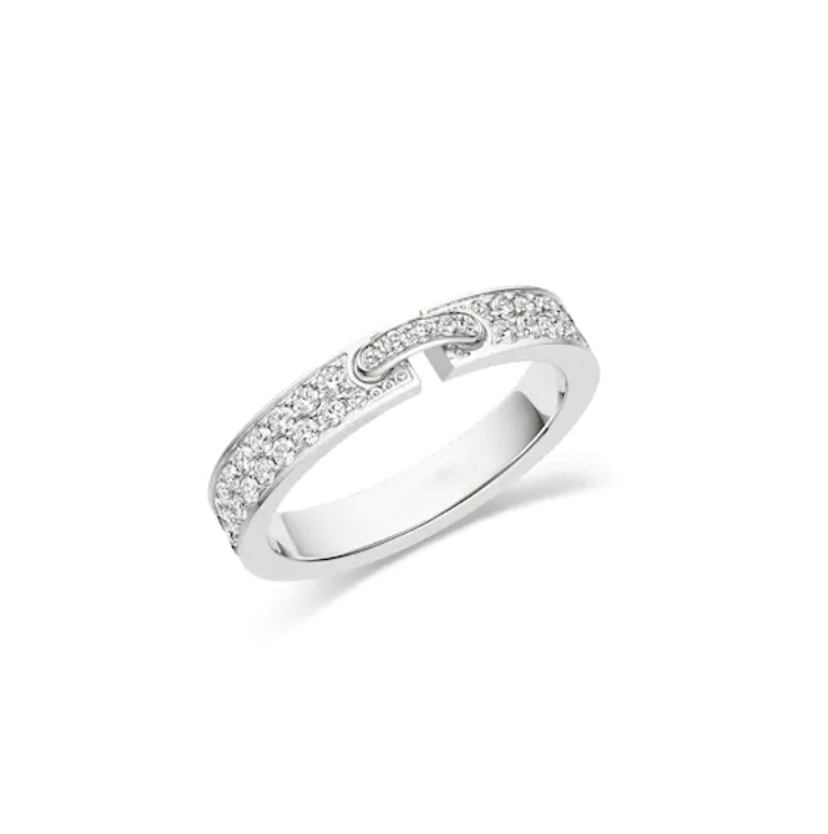 [LUXE JEWELRY]ALLIANCE LIENS VIDENCE PAVED DIAMOND 4MM RING