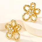 [LUXE JEWELRY] Flowerlace Earring Diamond 5 stones