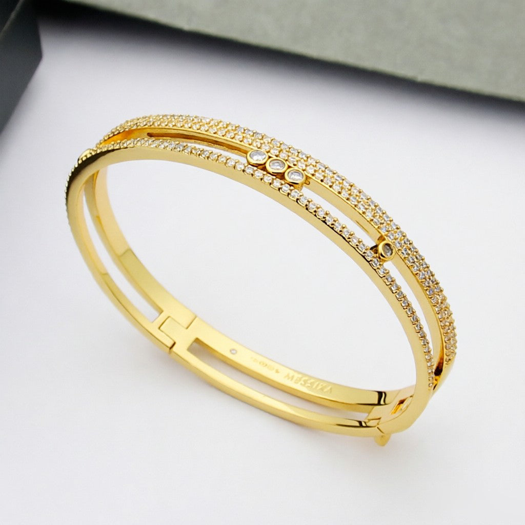 [LUXE JEWELRY]Move Romane pavé bangle