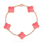 [LUXE JEWELRY] CLOVER 5 MOTIFS  PINK MOP BRACELET COLLECTION