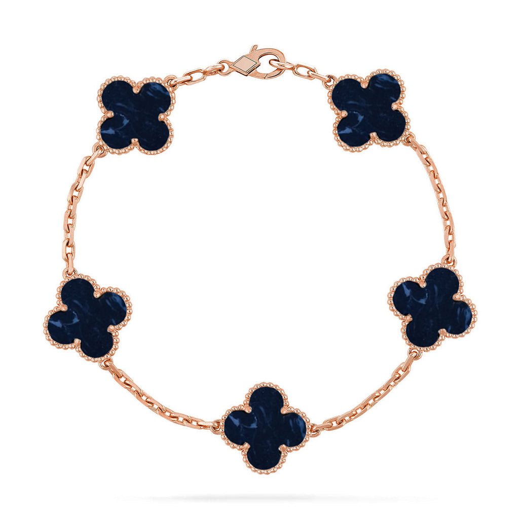 [LUXE JEWELRY]CLOVER 5 MOTIF PIETERSITE BRACELET COLLECTION