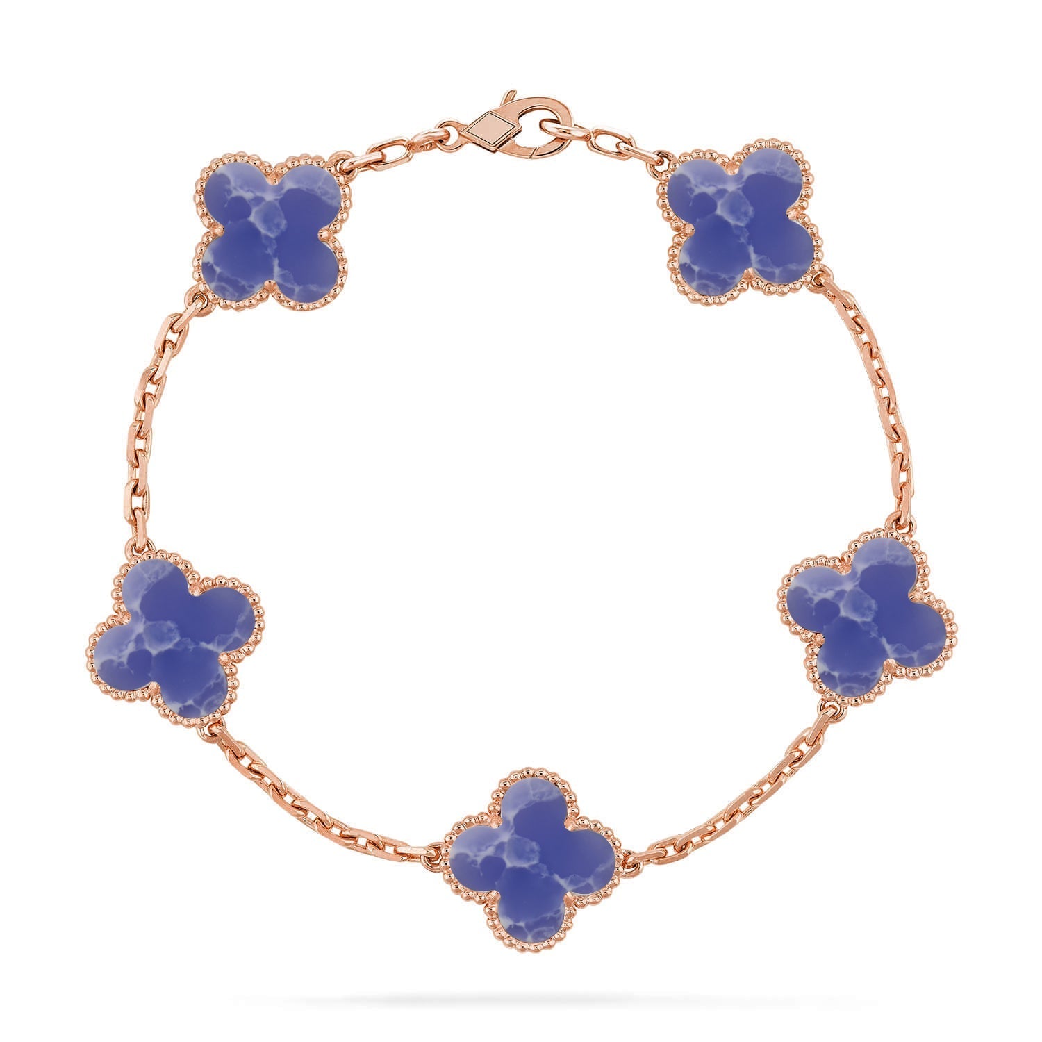 [LUXE JEWELRY]CLOVER 5 MOTIF BLUE VEINS BRACELET COLLECTION