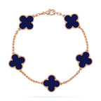 [LUXE JEWELRY]CLOVER 5 MOTIF LAPIS LAZULI BRACELET COLLECTION