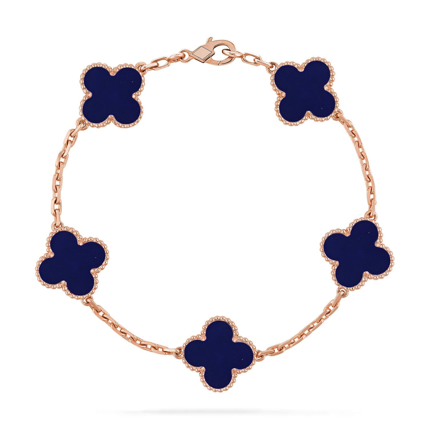 [LUXE JEWELRY]CLOVER 5 MOTIF LAPIS LAZULI BRACELET COLLECTION