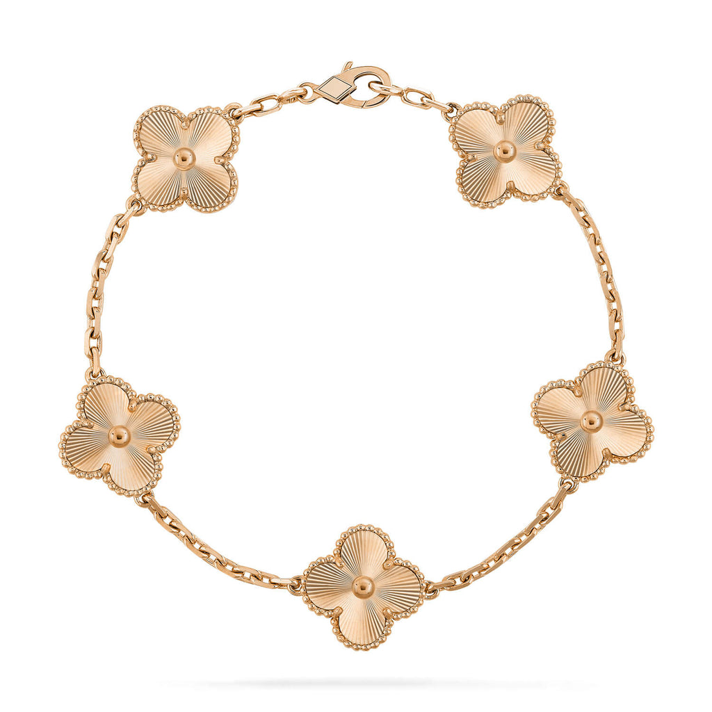 [LUXE JEWELRY] CLOVER 5 MOTIF LASER BRACELET COLLECTION