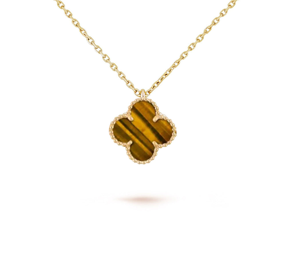 [LUXE JEWELRY]CLOVER MINI 9.5MM CARNELIANS NECKLACE COLLECTION