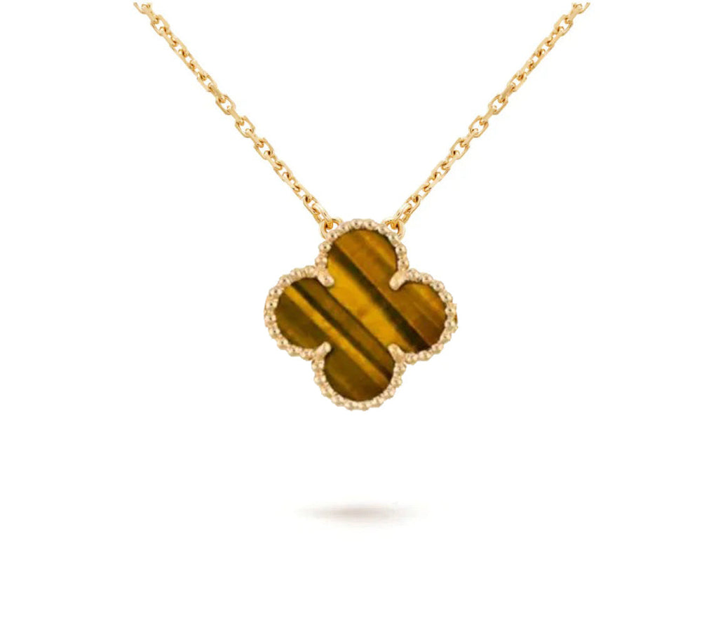 [LUXE JEWELRY]CLOVER 15MM SINGLE FLOWER NECKLACE COLLECTION