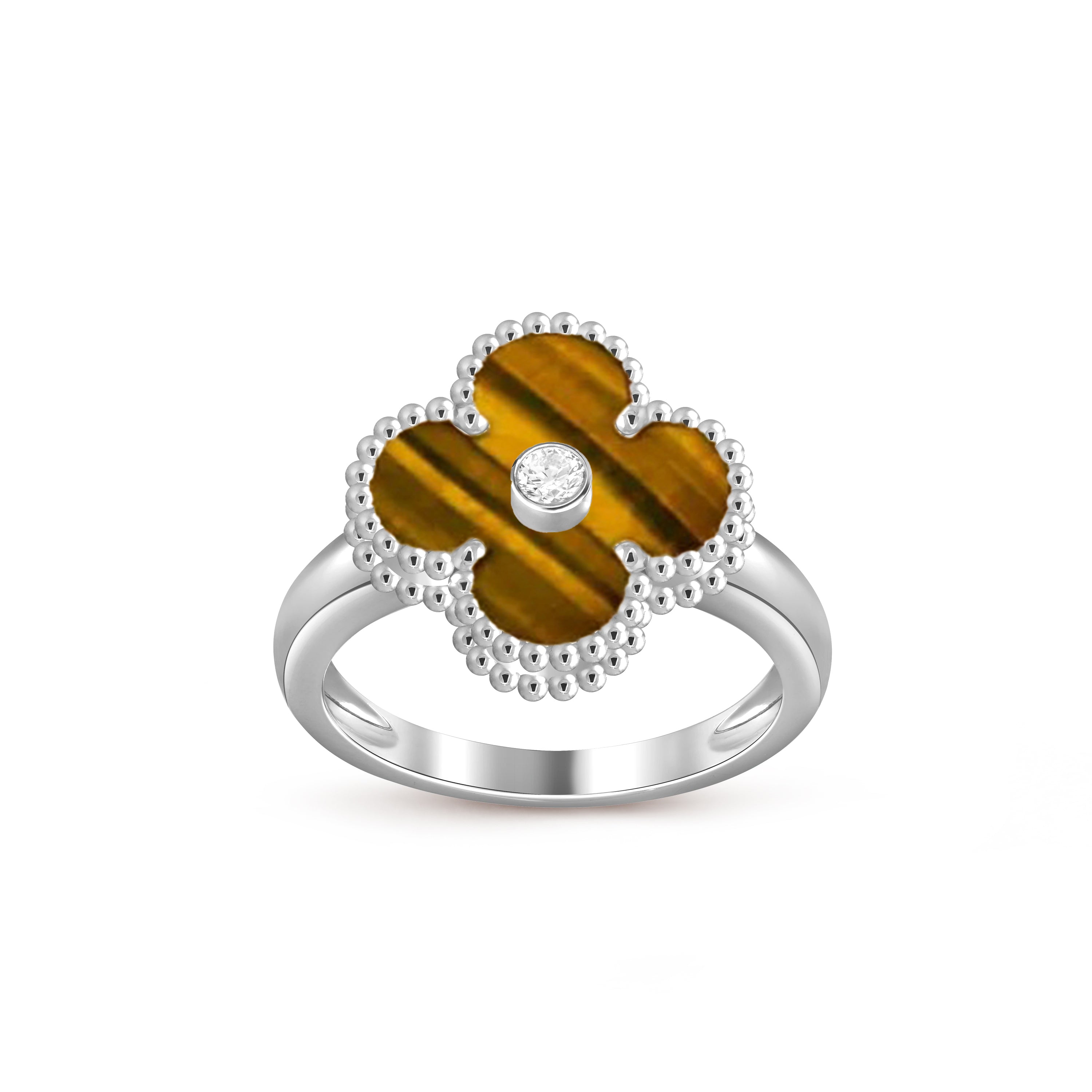 [LUXE JEWELRY]CLOVER SILVER DIOMND RING COLLECTION