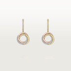 [LUXE JEWELRY] TRINITY HALF DIAMOND  EARRINGS