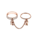 [LUXE JEWELRY]HM KELLY CLOCHETTE DOUBLE RING IN  WITH DIAMONDS