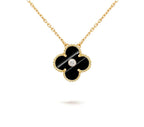 [LUXE JEWELRY]CLOVER 15MM DIAMOND SINGLE FLOWER NECKLACE COLLECTION