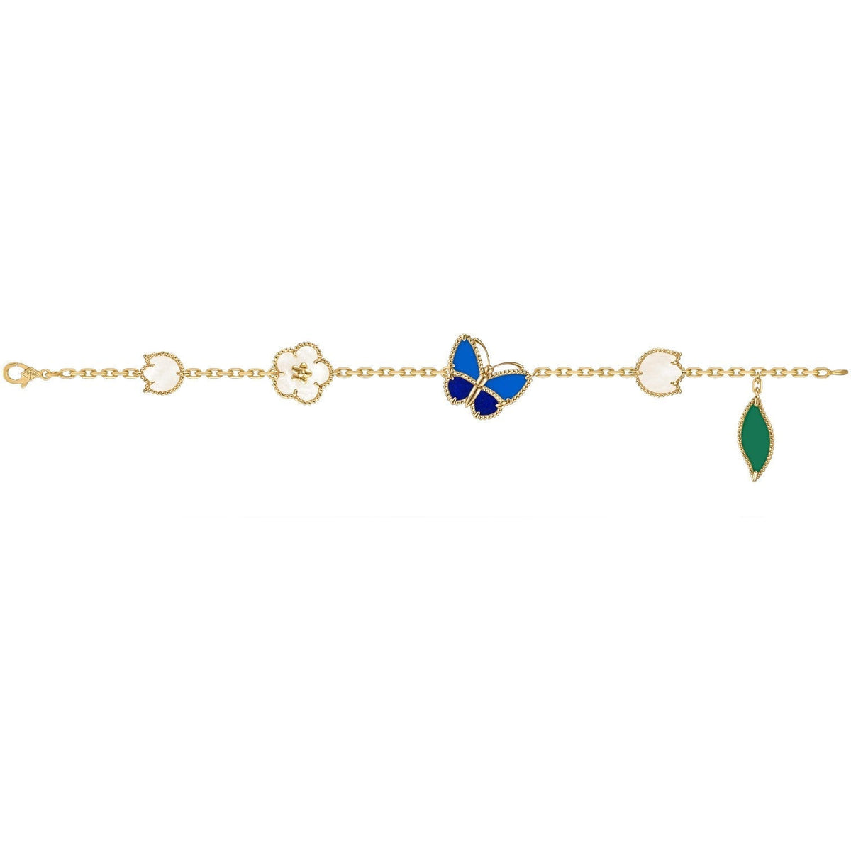 [LUXE JEWELRY] LUCKY SPRING BUTTERFLY 5 MOTIF BRACELET