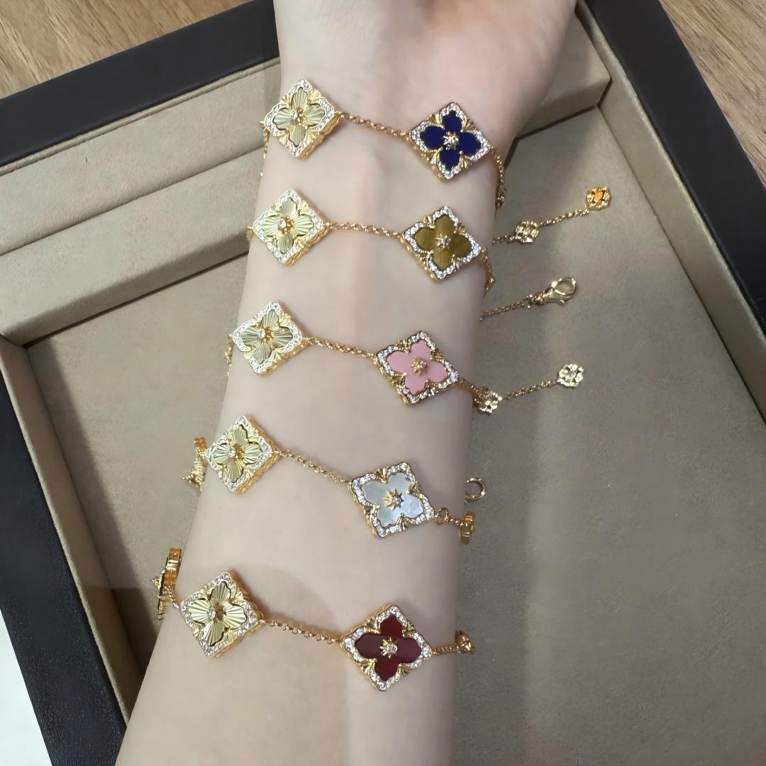 [LUXE JEWELRY] OPERA 5 MOTIFS TULLE ENAMEL BRACELET