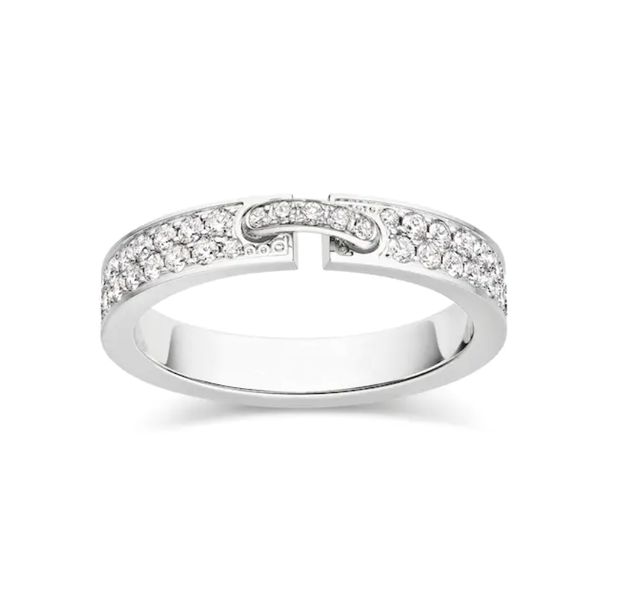 [LUXE JEWELRY]ALLIANCE LIENS VIDENCE PAVED DIAMOND 4MM RING
