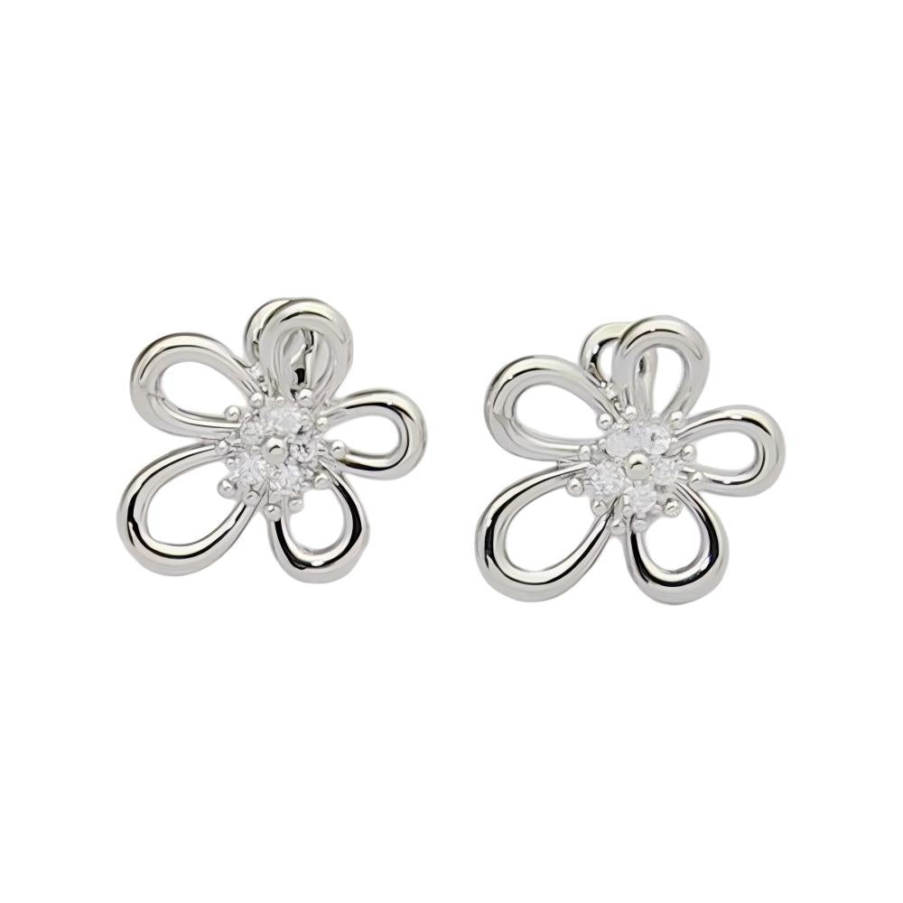 [LUXE JEWELRY] Flowerlace Earring Diamond 5 stones