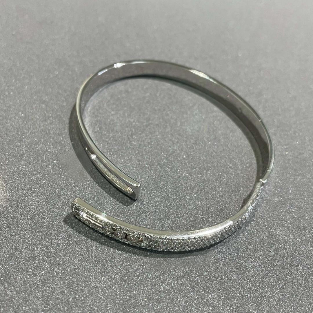 [LUXE JEWELRY]Move Noa Rose Gold Pavé Diamond Bangle Bracelet