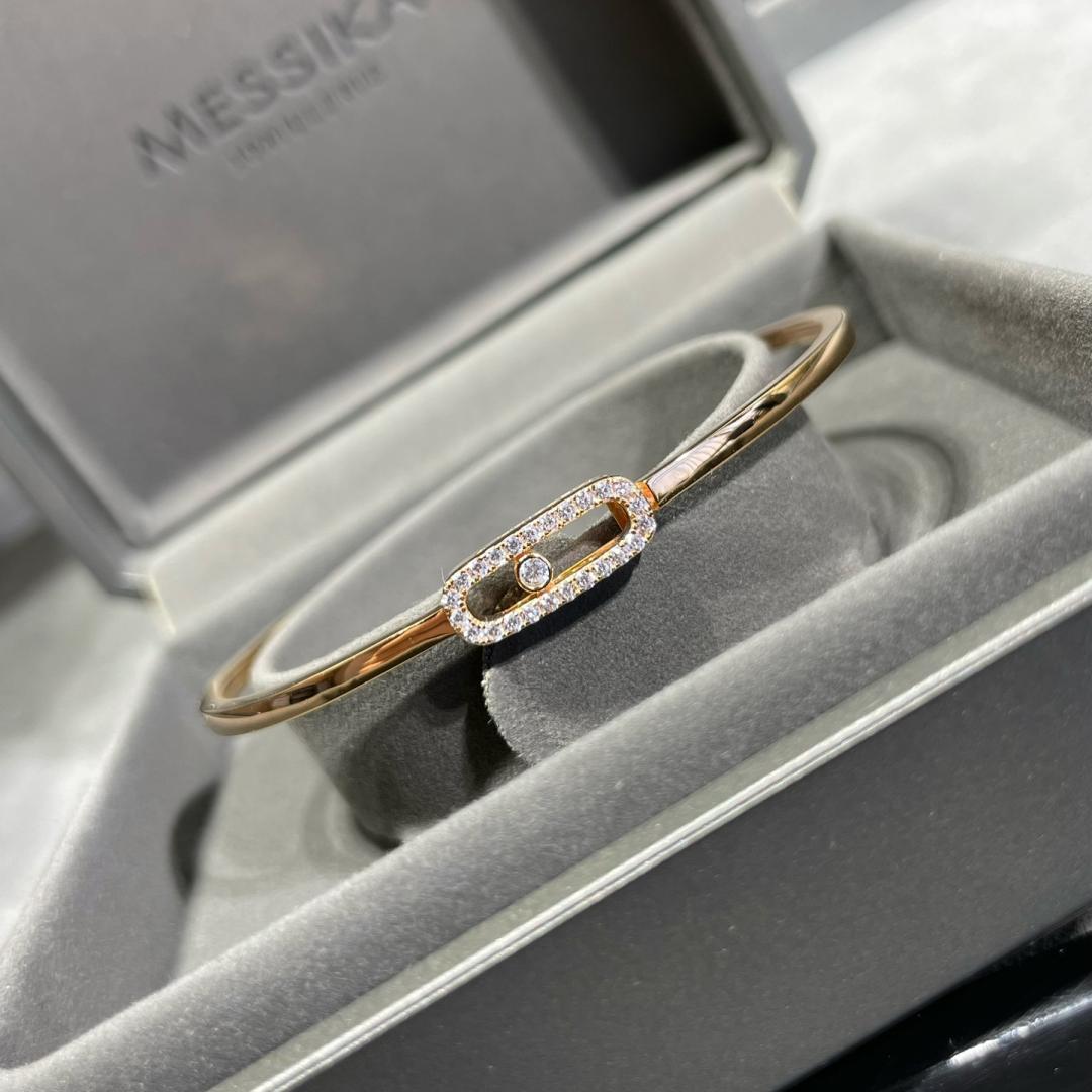 [Luxe Jewellery] Move Uno pavé flex bangle medium