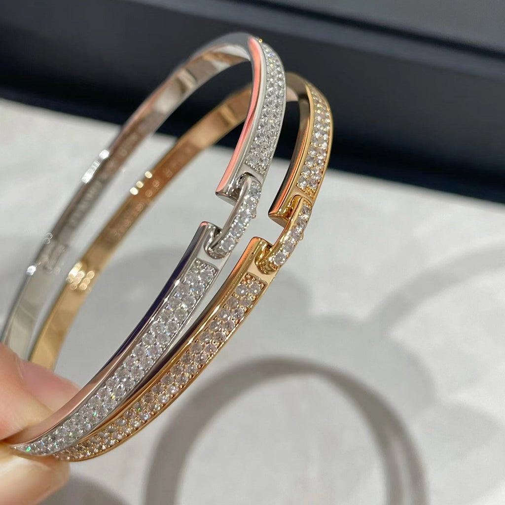 [LUXE JEWELRY]LIENS VIDENCE DIAMOND PAVED BRACELET