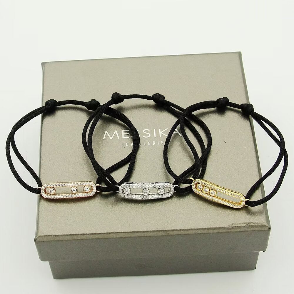 [LUXE JEWELRY]Messika Care(s) pink cord pavé bracelet