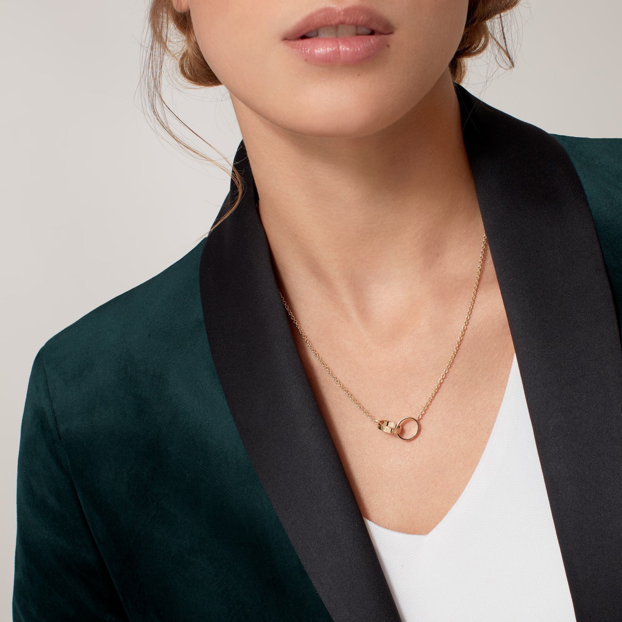 [LUXE JEWELRY] LOVE DOUBLE RING NECKLACE