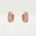[LUXE JEWELRY] CLASH 9.2MM FULL DIAMOND DOUBLE ROW EARRINGS